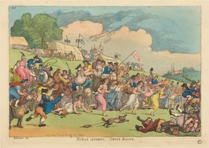 Landsbygdsidrett. Smock-løp av Thomas Rowlandson