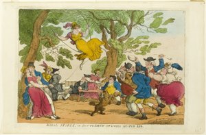 Landlig sport, eller hvordan vise frem et velformet ben av Thomas Rowlandson