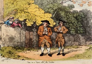 Scene i en farse kalt Quaker av Thomas Rowlandson