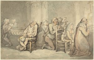Scene i en fransk kirke