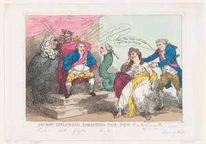 Secret Influence Directing The New P-l-t [Parliament], 18. mai 1784., 18. mai 1784. av Thomas Rowlandson