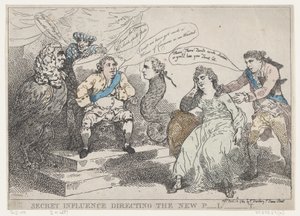 Secret Influence Directing The New P-l-t [Parliament], 18. mai 1784., 18. mai 1784. av Thomas Rowlandson