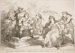 Hemmelig innflytelse som styrer den nye P-l-t av Thomas Rowlandson