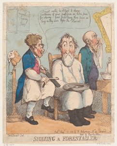 Shaving a Forestaller, 15. august 1800., 15. august 1800. av Thomas Rowlandson