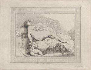 Sovende Venus og kjærlighet, 1799., 1799. av Thomas Rowlandson