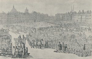 Smithfield Market, 1810, 1920 av Thomas Rowlandson