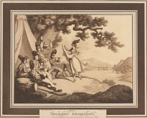 ?Soldiers Recreating?, ca. 1798 av Thomas Rowlandson