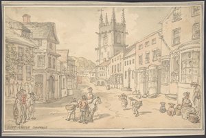 St. Austle, Cornwall av Thomas Rowlandson