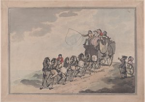 Scenecoach og seks, 1786-93., 1786-93. av Thomas Rowlandson