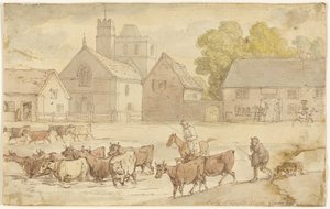 Stanley St. Leonard Church, Gloucestershire av Thomas Rowlandson