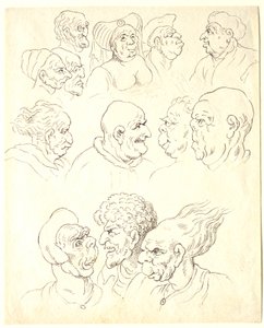 Studier av groteske hoder av Thomas Rowlandson