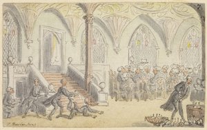 Studie for Dr. Syntax Underholdt ved College av Thomas Rowlandson