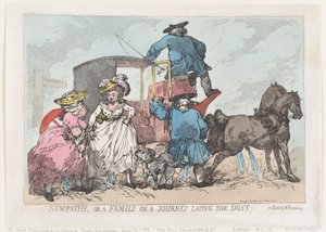 Sympathy, or A Family On A Journey Laying The Dust, 12. juli 1784., 12. juli 1784. av Thomas Rowlandson
