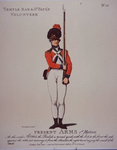 Temple Bar & St Paul's Volunteer, Present Arms av Thomas Rowlandson