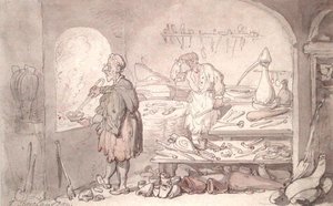 Alkymisten (akvarell på papir) av Thomas Rowlandson