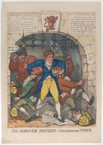 Borough Mongers kvalt i tårnet, 26. april 1810., 26. april 1810. av Thomas Rowlandson