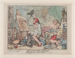 The Chamber of Genius, 2. april 1812., 2. april 1812. av Thomas Rowlandson