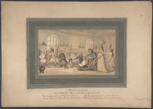 Baths bekvemmeligheter: En offentlig frokost av Thomas Rowlandson