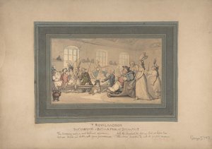 Komfortene ved bad og offentlig frokost, 1780-1827. av Thomas Rowlandson