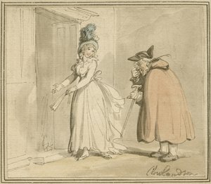 Kurtisanen, ca. 1785-1800 av Thomas Rowlandson