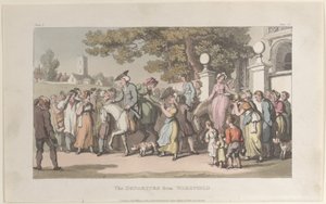 Avgangen fra Wakefield, fra The Vicar of Wakefield, 1. mai 1817., 1. mai 1817. av Thomas Rowlandson