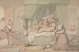 «Legen har så alvorlige blåmerker at det anses nødvendig å bruke koppterapi» av Thomas Rowlandson