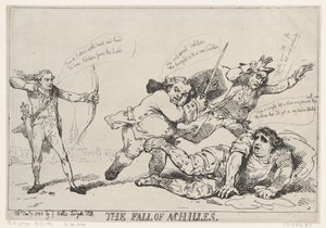 Akilles fall, 7. januar 1785., 7. januar 1785. av Thomas Rowlandson