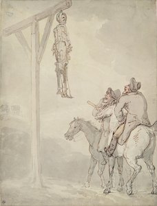 The Gibbet (penn og blekk, akvarell og blyant på papir) av Thomas Rowlandson