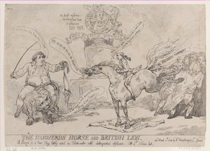 Hannoverhesten og den britiske løven, 31. mars 1784., 31. mars 1784. av Thomas Rowlandson