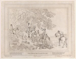 Jegeren fra The Life of a Racehorse, eller The High-Mettled Racer, 20. juli 1789., 20. juli 1789 av Thomas Rowlandson