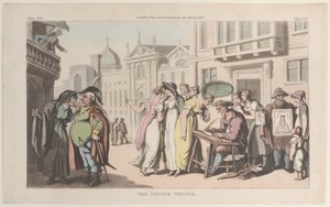 Brevskriveren, fra Napoli og Campagna Felice: i en serie med brevannonse..., 1. juni 1815. av Thomas Rowlandson