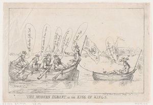 Den moderne Egbert, eller Kongenes konge, 8. januar 1789., 8. januar 1789. av Thomas Rowlandson