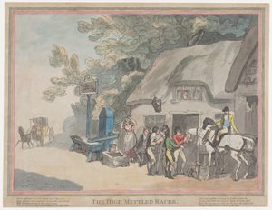 Posthesten (fra *The Life of a Racehorse, or The High-Mettled Racer*) av Thomas Rowlandson