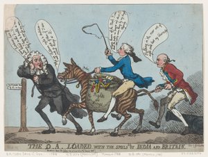 Q.A. Lastet med byttet fra India og Storbritannia, 1788., 1788. av Thomas Rowlandson