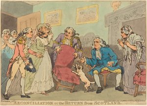 Forsoningen, eller returen fra Skottland av Thomas Rowlandson