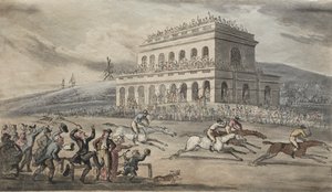 Rev. Dr. Syntax taper pengene sine på veddeløpsplassen i York av Thomas Rowlandson