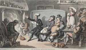 Rev. Dr. Syntax Reading his Tour av Thomas Rowlandson