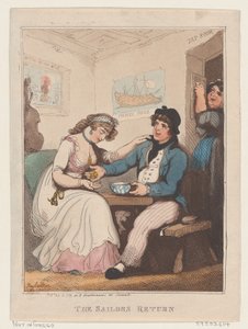 Sjømannens retur, 10. oktober 1799., 10. oktober 1799. av Thomas Rowlandson