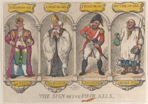 The Sign of the Four Alls, 1810., 1810. av Thomas Rowlandson