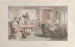The Social Evening, fra The Vicar of Wakefield, 1. mai 1817., 1. mai 1817. av Thomas Rowlandson