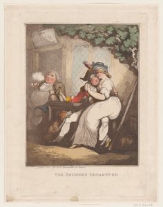 Soldatens avgang, 10. oktober 1799., 10. oktober 1799. av Thomas Rowlandson