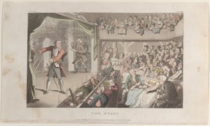 Scenen. George Primrose som Horatio, fra The Vicar of Wakefield, 1. mai 1817., 1. mai 1817. av Thomas Rowlandson