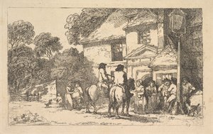The Three Horseshoes, a Roadside Inn, 18. desember 1787. av Thomas Rowlandson