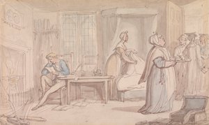 Undergraduate's Room av Thomas Rowlandson