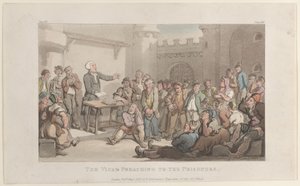 The Vicar Preaching to the Prisoners, fra The Vicar of Wakefield, 1. mai 1817., 1. mai 1817. av Thomas Rowlandson