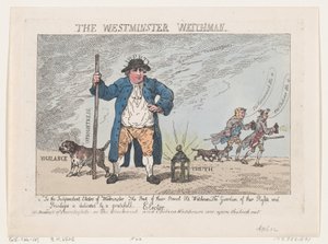 The Westminster Watchman, 12. april 1784., 12. april 1784. av Thomas Rowlandson
