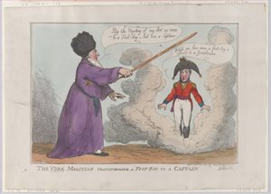 The York Magician Transforming a Foot-Boy to a Captain, 25. februar 1809., 25. februar 1809. av Thomas Rowlandson