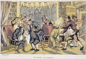 Konsultasjonen - i "" Doctor Syntax sine tre turer: på jakt etter den pittoreske trøsten og en kone"" av William Combe, ill. Rowlandson av Thomas Rowlandson