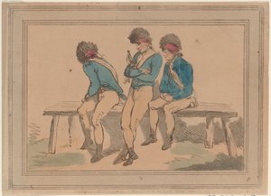 Tre frivillige, 1798., 1798. av Thomas Rowlandson
