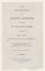 Tittelside: The Adventures of Joseph Andrews, and His Friend Mr. Abraham Adams, 1792., 1792. av Thomas Rowlandson